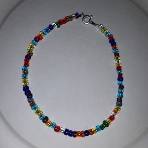 multicolor beaded anklet/ bracelet
